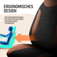 Sitzbez&uuml;ge passend f&uuml;r Renault Modus in Braun-Schwarz Pilot 14.2