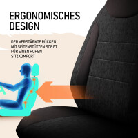Sitzbez&uuml;ge passend f&uuml;r Fiat Ducato in Schwarz Pilot 14.1