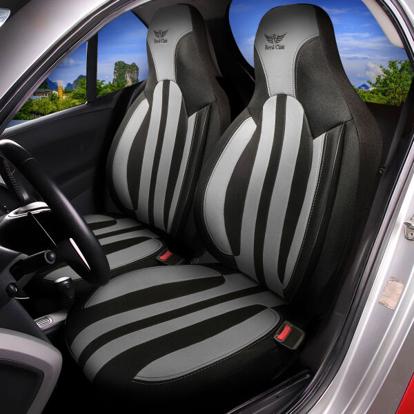 Sitzbezüge passend für Hyundai i10 in Schwarz Grau Pilot 10.2