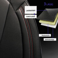 Sitzbezüge passend für Hyundai i10 in Schwarz...