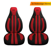 Sitzbez&uuml;ge passend f&uuml;r VW UP in Schwarz-Rot Pilot 10.3