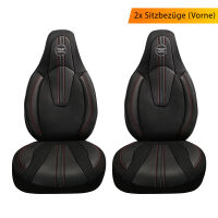 Sitzbez&uuml;ge passend f&uuml;r VW UP in Schwarz Rot Pilot 10.1