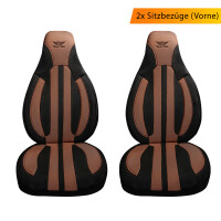 Sitzbez&uuml;ge passend f&uuml;r Kia Picanto in Schwarz Braun Pilot 10.14