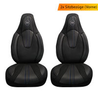Sitzbez&uuml;ge passend f&uuml;r Fiat Panda in Schwarz-Blau  Pilot 10.11
