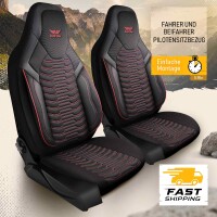 Sitzbez&uuml;ge passend f&uuml;r Kia Venga in Schwarz Rot 1053P002