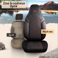 Sitzbez&uuml;ge passend f&uuml;r Renault Twingo in Schwarz Rot 1053P002