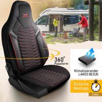 Sitzbez&uuml;ge passend f&uuml;r Suzuki Celerio in Schwarz Rot 1053P002