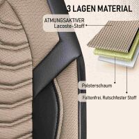 Sitzbez&uuml;ge passend f&uuml;r Suzuki Baleno in Beige Schwarz 1053P040
