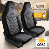 Sitzbez&uuml;ge passend f&uuml;r Fiat Ducato in Grau Schwarz 1053P050