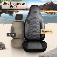 Sitzbez&uuml;ge passend f&uuml;r Volvo V50 in Grau Schwarz 1053P050