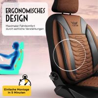 Sitzbez&uuml;ge passend f&uuml;r Seat Altea in Schwarz Braun