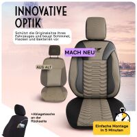 Sitzbez&uuml;ge passend f&uuml;r Citroen Spacetourer in Schwarz Beige