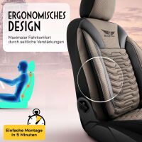 Sitzbez&uuml;ge passend f&uuml;r Kia Sorento in Schwarz Beige