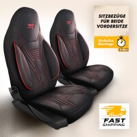 Sitzbez&uuml;ge passend f&uuml;r Iveco Daily in Schwarz Rot 850P002