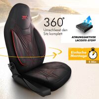 Sitzbez&uuml;ge passend f&uuml;r Toyota C-HR in Schwarz Rot 850P002