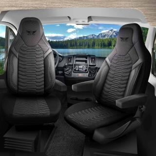 Sitzbezüge passend für Werz Wohnmobil Caravan in Schwarz 1053P003