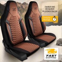 Sitzbez&uuml;ge passend f&uuml;r Pilote Wohnmobil Caravan in Braun Schwarz 1053P033