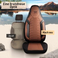Sitzbez&uuml;ge passend f&uuml;r Vario Mobil Wohnmobil Caravan in Braun Schwarz 1053P033