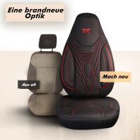 Sitzbez&uuml;ge passend f&uuml;r Mercedes Wohnmobil Caravan in Schwarz Rot 850P002