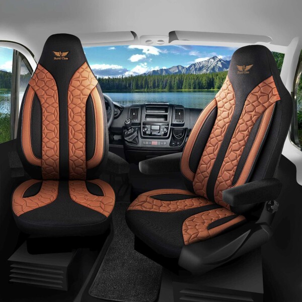 Sitzbezüge passend für Itineo Wohnmobil Caravan in Braun 1099P033