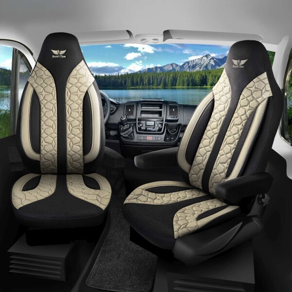 Sitzbezüge passend für Mooveo Wohnmobil Caravan in Beige 1099P043