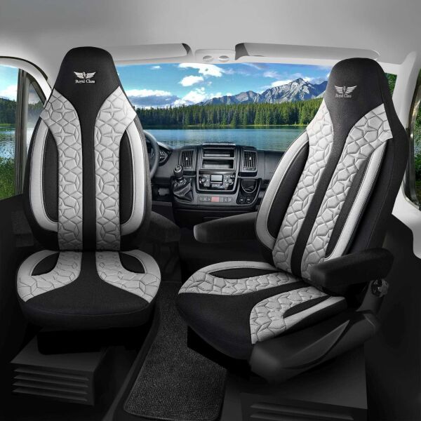 Sitzbezüge passend für AHORN Wohnmobil Caravan in Grau 1099P073