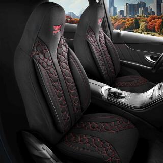 Sitzbezüge passend für Mitsubishi Space Star in Schwarz Rot 1099P002