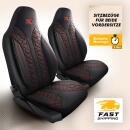 Sitzbez&uuml;ge passend f&uuml;r Opel Karl in Schwarz Rot 1099P002