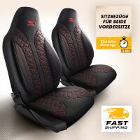 Sitzbez&uuml;ge passend f&uuml;r Seat Ibiza in Schwarz Rot 1099P002