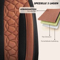 Sitzbez&uuml;ge passend f&uuml;r VW Passat in Braun 1099P033