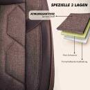 Sitzbez&uuml;ge passend f&uuml;r Audi Q3 in Braun 1098P024