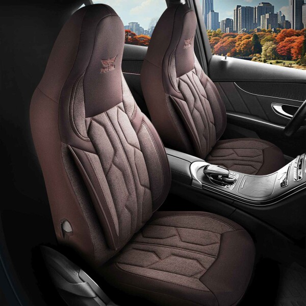 Sitzbezüge passend für Skoda Fabia in Braun 1098P024