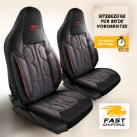 Sitzbez&uuml;ge passend f&uuml;r VW Polo in Schwarz Dunkelgrau Rot 1098P052