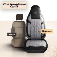 Sitzbez&uuml;ge passend f&uuml;r Kia Optima in Grau Schwarz 1098P073