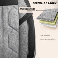 Sitzbez&uuml;ge passend f&uuml;r Kia Soul in Grau Schwarz 1098P073