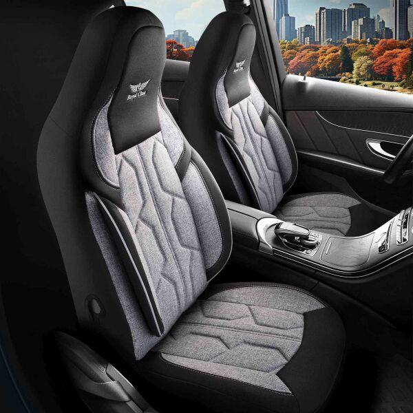 Sitzbezüge passend für Land Rover Range Rover Sport in Grau Schwarz 1098P073