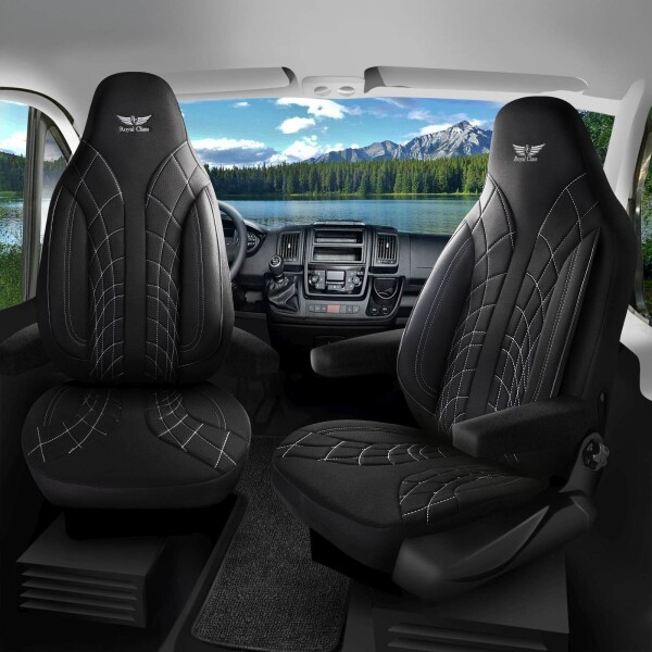 Sitzbezüge passend für RMB Wohnmobil Caravan in Schwarz 1100P001