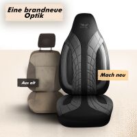 Sitzbez&uuml;ge passend f&uuml;r Citroen Wohnmobil Caravan in Grau Schwarz 1100P053
