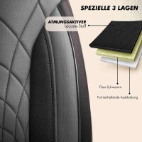 Sitzbez&uuml;ge passend f&uuml;r Globecar Wohnmobil Caravan in Grau Schwarz 1100P053