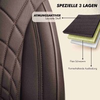 Sitzbez&uuml;ge passend f&uuml;r Auto Sleepers Wohnmobil Caravan in Braun 1100P100