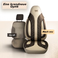 Sitzbez&uuml;ge passend f&uuml;r Hymer Wohnmobil Caravan in Beige Braun 1100P103