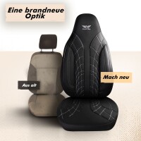 Sitzbez&uuml;ge passend f&uuml;r Peugeot 3008 in Schwarz 1100P001