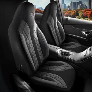 Sitzbezüge passend für Jeep Compass in Grau Schwarz 1100P053