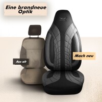 Sitzbez&uuml;ge passend f&uuml;r Kia Venga in Grau Schwarz 1100P053