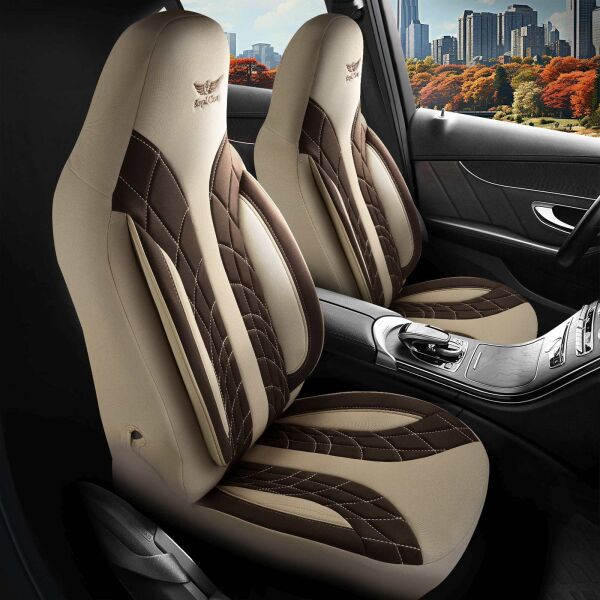 Sitzbezüge passend für Peugeot 308 in Beige Braun 1100P103