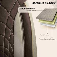 Sitzbez&uuml;ge passend f&uuml;r Toyota Prius+ in Beige Braun 1100P103