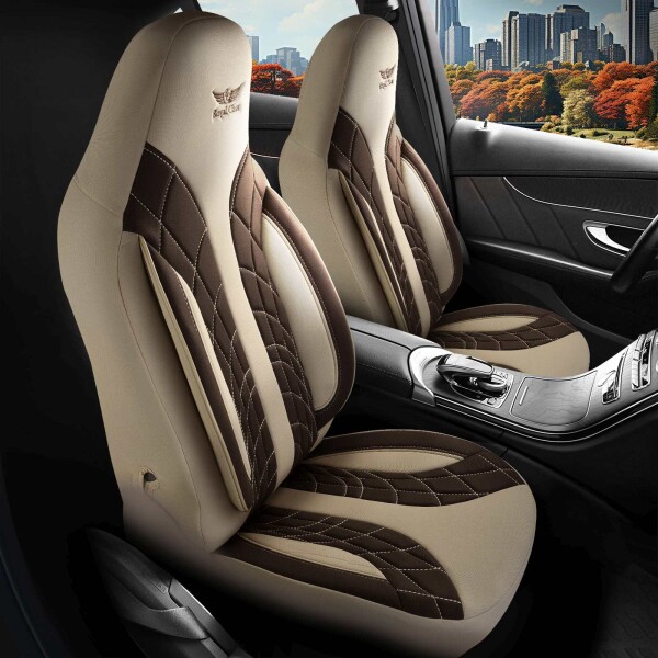 Sitzbezüge passend für Volvo S80 in Beige Braun 1100P103