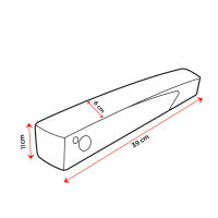 Universal Armlehnenbezug in Schwarz