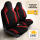 Sitzbezüge passend für Audi Q3 in Schwarz Rot 1255P012