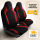 Sitzbezüge passend für BMW 1er in Schwarz Rot 1255P012